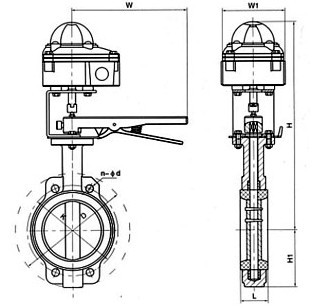 涡轮蝶阀-涡轮沟槽信号蝶阀 涡轮蝶阀-涡轮沟槽信号蝶阀